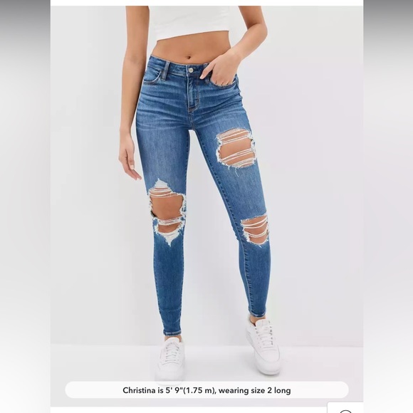 Denim - Distressed AE Jeggings SZ-2S